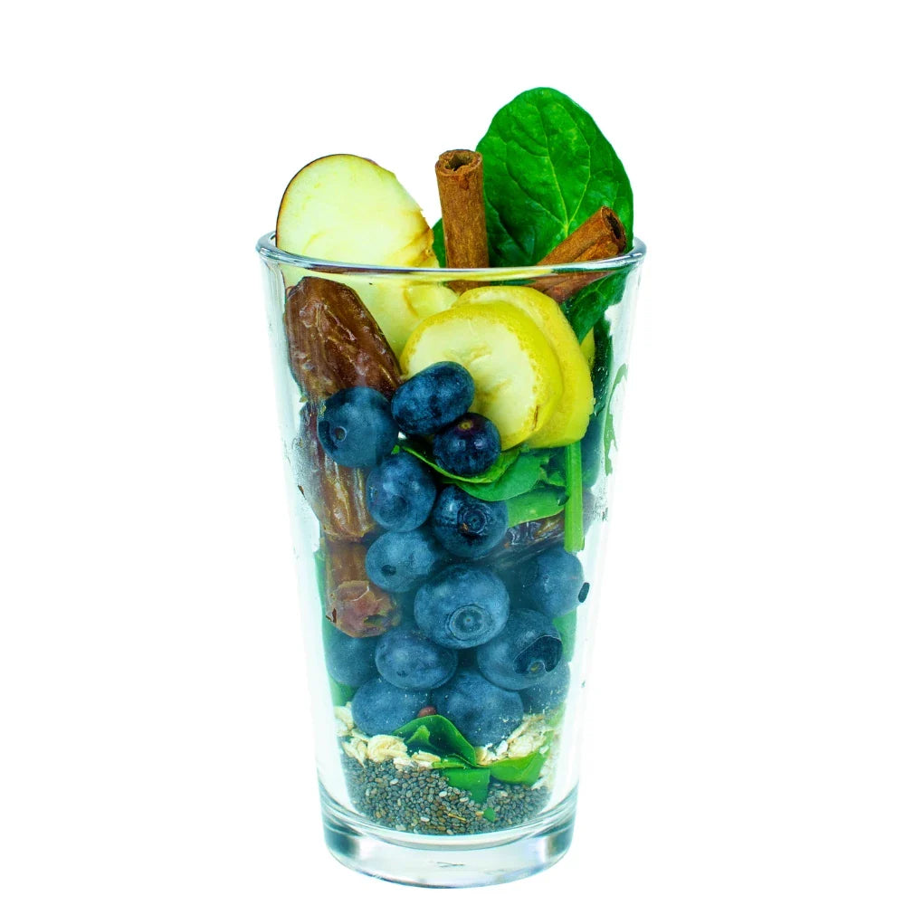 Rollin' Oats Green Smoothie Ingredients - Blueberry Banana Smoothie - Oatmeal in Smoothie - Frozen Garden